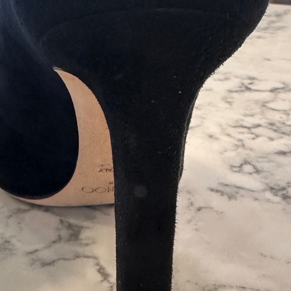 Jimmy Choo Suede PomPom Heels - Picture 6 of 8